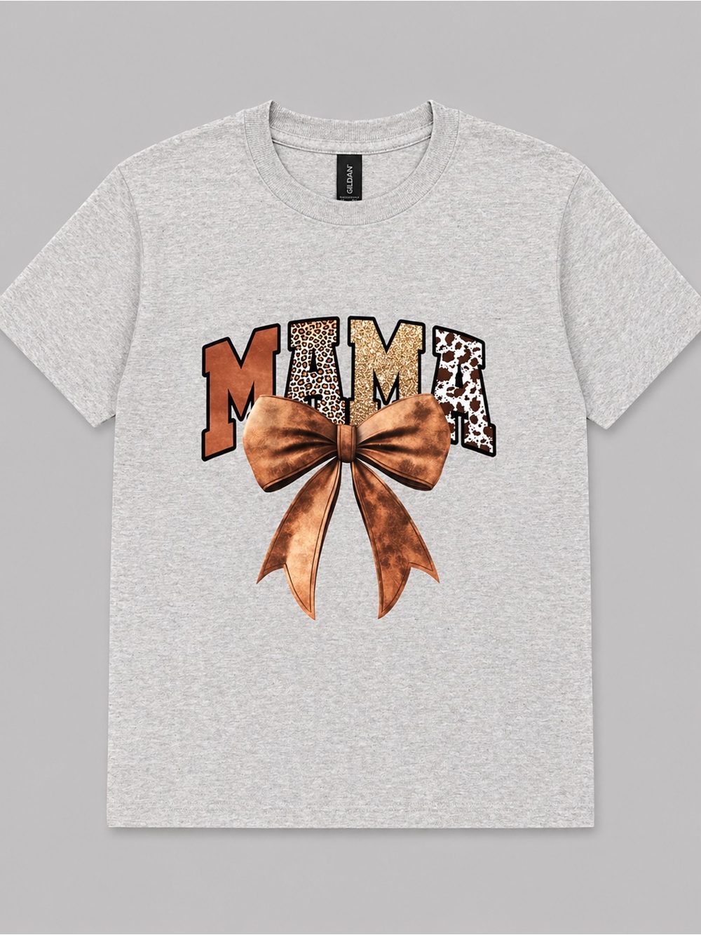 Mama Graphic Tee with Brown Bow - Kids Shirts & Tops